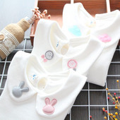 Νέο μοντέλο παιδική  μπλούζα με  κολάρο για κορίτσια σε λευκό χρώμα