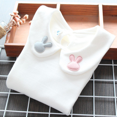 Νέο μοντέλο παιδική  μπλούζα με  κολάρο για κορίτσια σε λευκό χρώμα