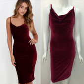 Κομψό γυναικείο φόρεμα με λεπτούς ιμάντες ώμου σε τρία χρώματα