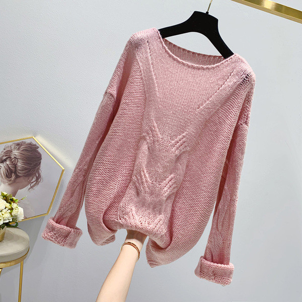 Γυναικείο πουλόβερ φαρδύ μοντέλο  σε διάφορα χρώματα