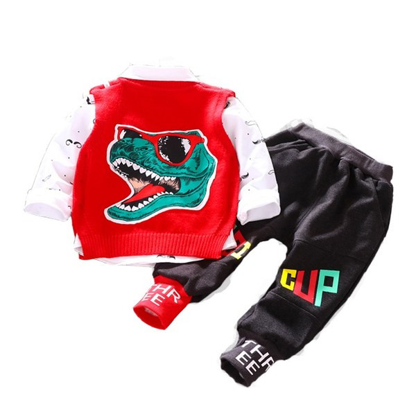 Modern gyerekkészlet fiúknak három részből, két színben