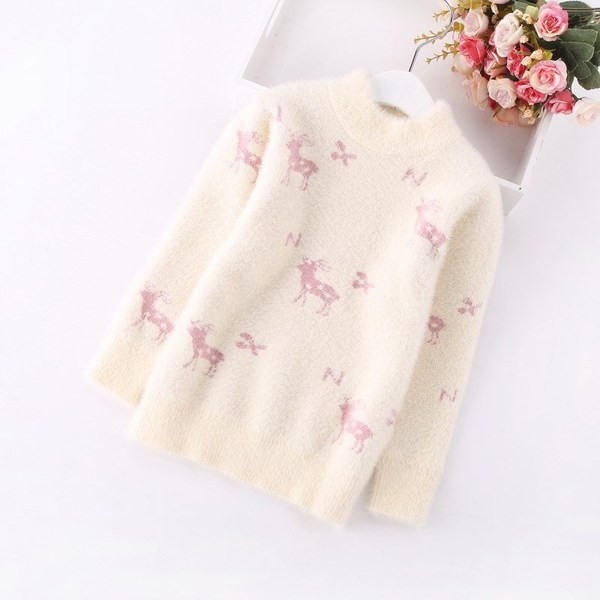 Új modell pólógallérral ellátott gyerek pulóver lányoknak több színben