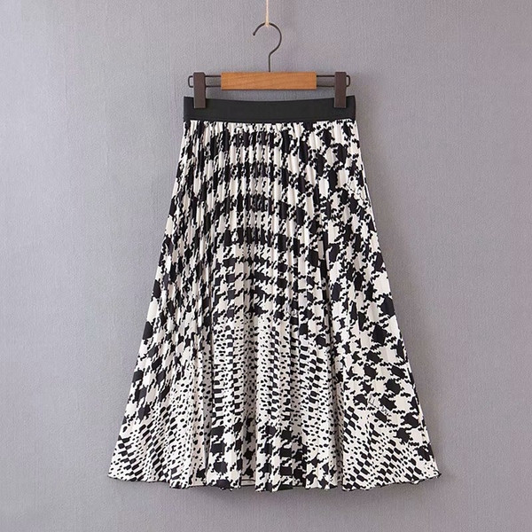 Μακρύ γυναικεία πλισέ φούστα με ψηλή ελαστική μέση