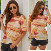 Bluză casual de damă cu mâneci scurte