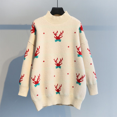 Pulover de iarna de dama cu guler inalt in mai multe culori