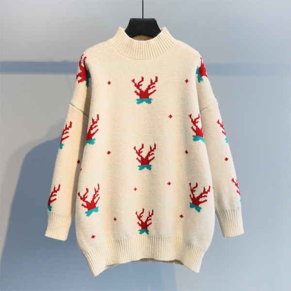 Pulover de iarna de dama cu guler inalt in mai multe culori