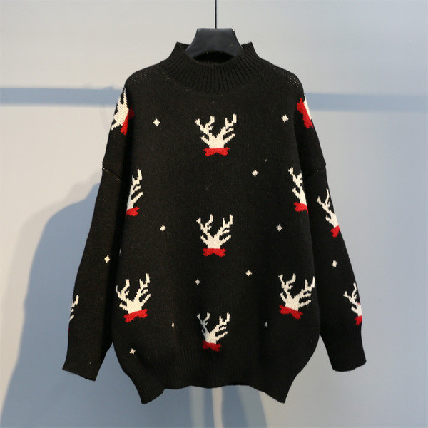 Pulover de iarna de dama cu guler inalt in mai multe culori