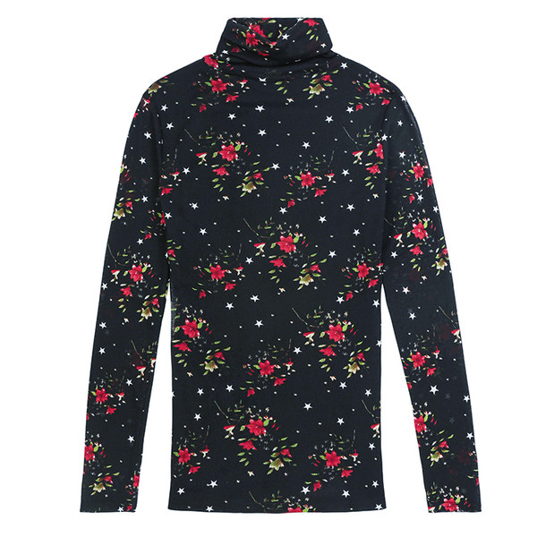 Bluză de damă modernă de culoare neagră cu motive florale