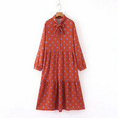 Alkalmi női ruha nyakkendővel - szabású modell