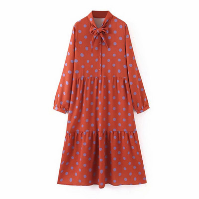 Alkalmi női ruha nyakkendővel - szabású modell