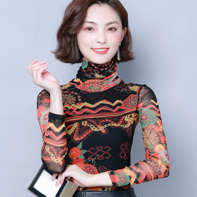 Γυναικεία μπλούζα με μακριά μανίκια και κολάρο