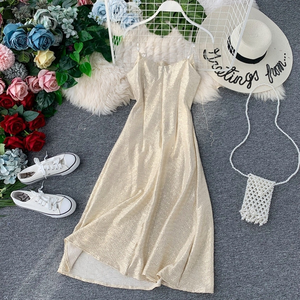 Rochie lunga de dama eleganta cu bretele subtiri in mai multe culori