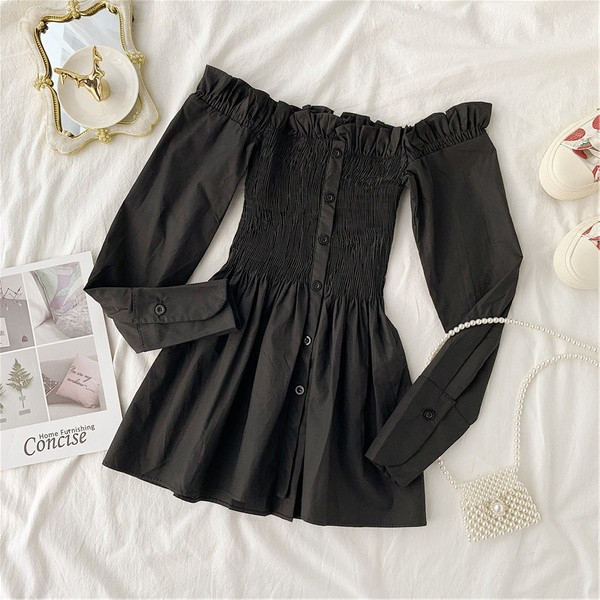 Κομψό γυναικείο πουκάμισοσε μαύρο και άσπρο χρώμα