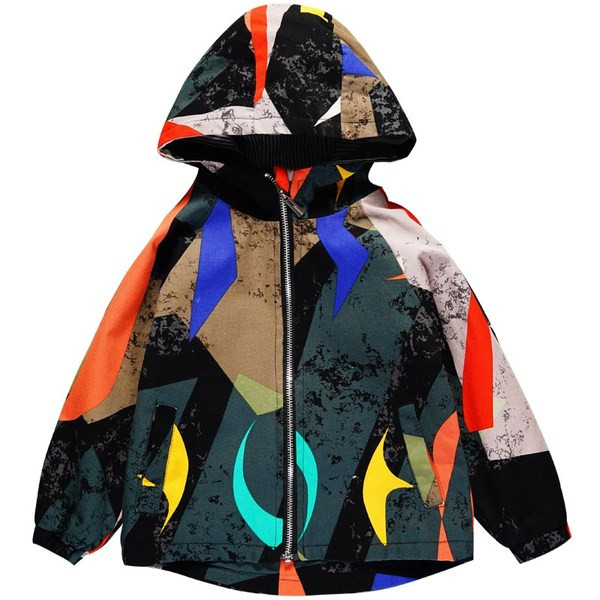 Új modell modern gyerek kabát fiúknak kapucnival és cipzárral