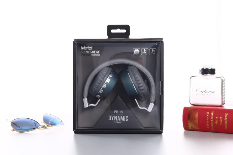 Căști Bluetooth pliabile model FE-15, compatibile cu Android / iOS / Windows și suport pentru card TF, radio FM