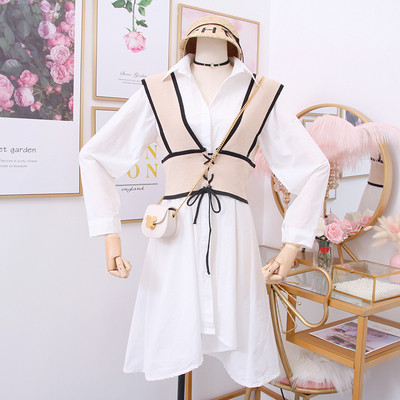 Modern aszimmetrikus női ing + mellény három színben