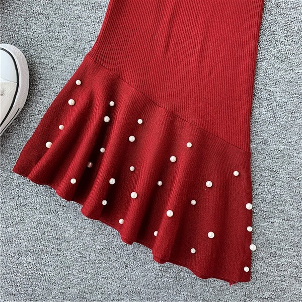 Ασύμμετρο γυναικείο φόρεμα  με  πέρλες σε διάφορα χρώματα