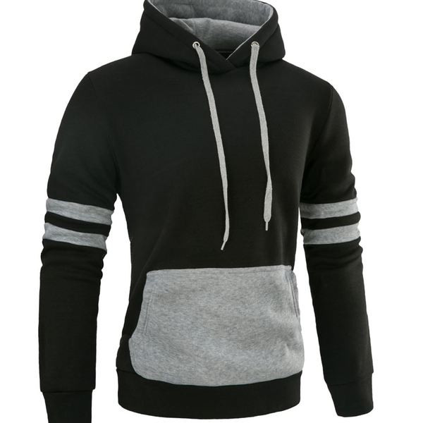Hanorac de zi cu zi pentru bărbați cu cravate și glugă în mai multe culori