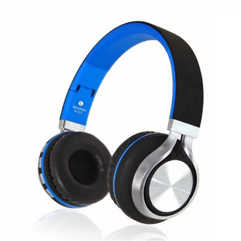 Безжични bluetooth слушалки модел CHS01 с микрофон и слот за карта памет ,FM радио - син цвят
