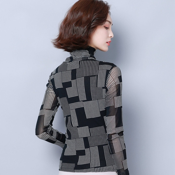 Καθημερινή γυναικεία μπλούζα με μακρύ μανίκι  με μακρύ μανίκι και γιακά 