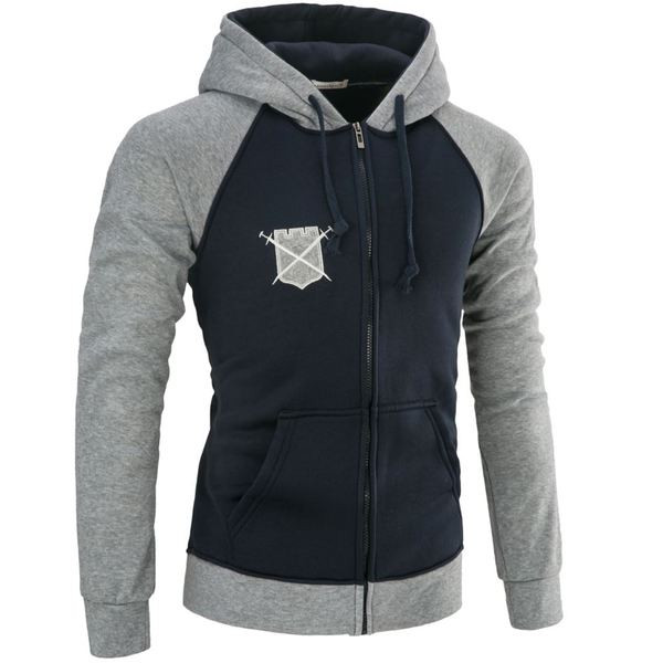 Hanorac casual barbatesc cu fermoar si gluga in mai multe culori