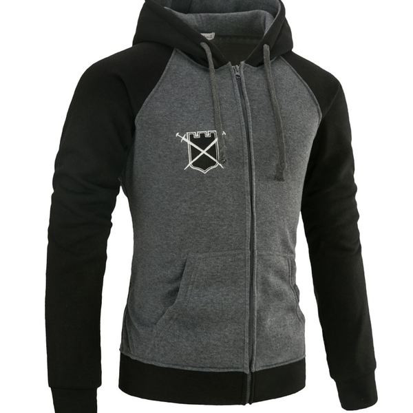 Hanorac casual barbatesc cu fermoar si gluga in mai multe culori