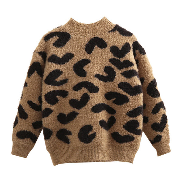 Model nou de pulover pentru copii cu guler polo cu model maro