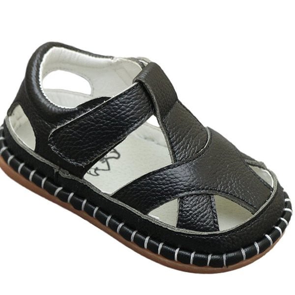 Öko bőrből készült modern gyerekszandál fiúknak többféle színben