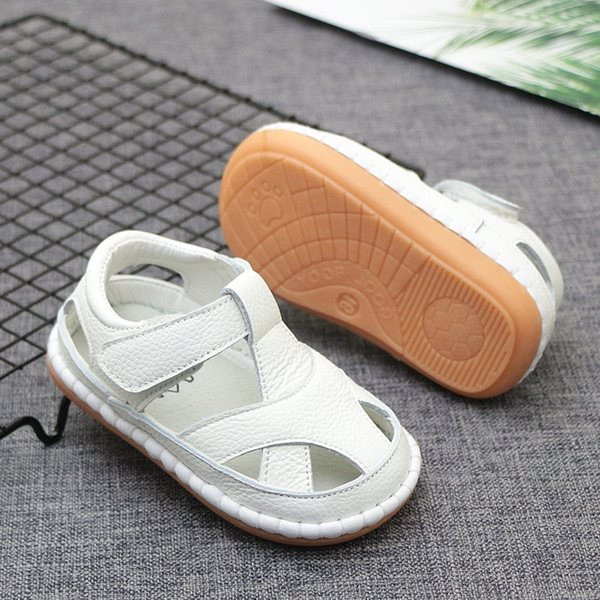 Öko bőrből készült modern gyerekszandál fiúknak többféle színben