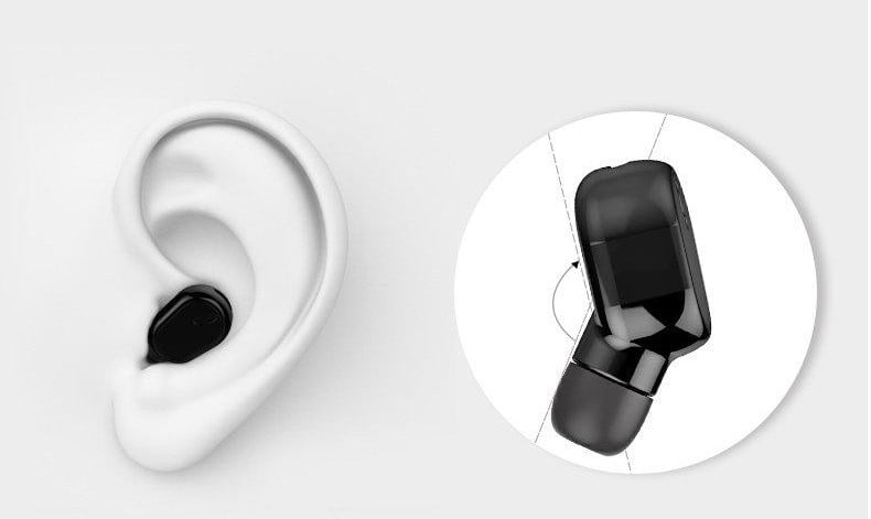 Ασύρματο ακουστικό bluetooth M8 με χρόνο ομιλίας έως και 5 ώρες και αυτόματη συνδεσιμότητα - μαύρο χρώμα