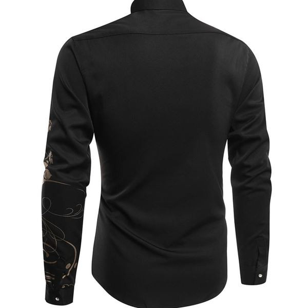 Μοντέρνο πουκάμισο με κλασικό κολάρο και floral μοτίβο σε τρία χρώματα