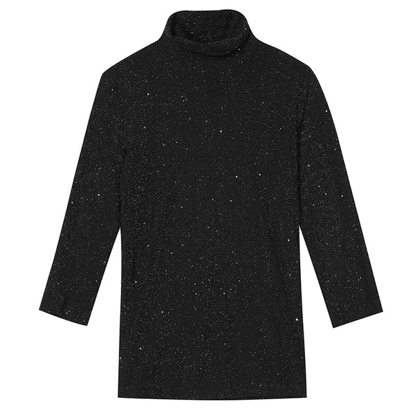 Μοντέρνα γυναικεία μπλούζα  με γυαλιστερό αποτέλεσμα - σε τέσσερα χρώματα