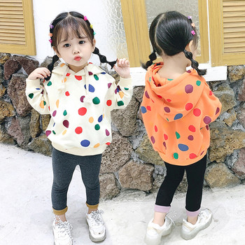 Ежедневна детска блуза за момичета-в два цвята с връзки 