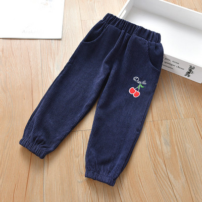 Casual παντελόνια για κορίτσια σε διάφορα χρώματα με κεντήματα