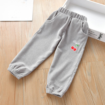 Casual παντελόνια για κορίτσια σε διάφορα χρώματα με κεντήματα