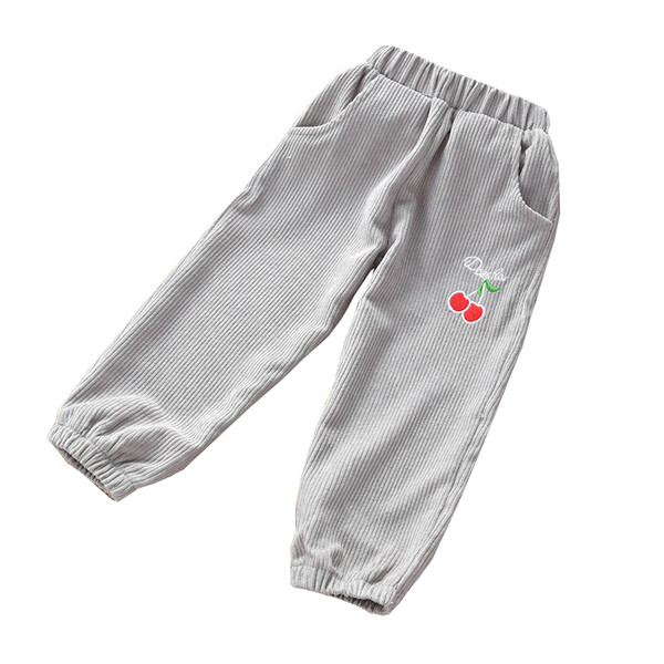 Casual παντελόνια για κορίτσια σε διάφορα χρώματα με κεντήματα