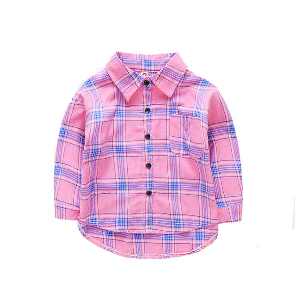 Модерна детска риза за момичета -с копчета в два цвята 