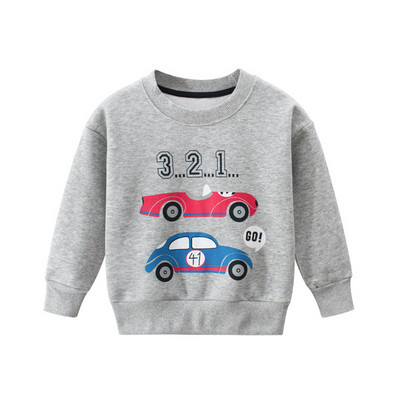 Καθημερινή παιδική  μπλούζα σε γκρι χρώμα με εφαρμογή για αγόρια