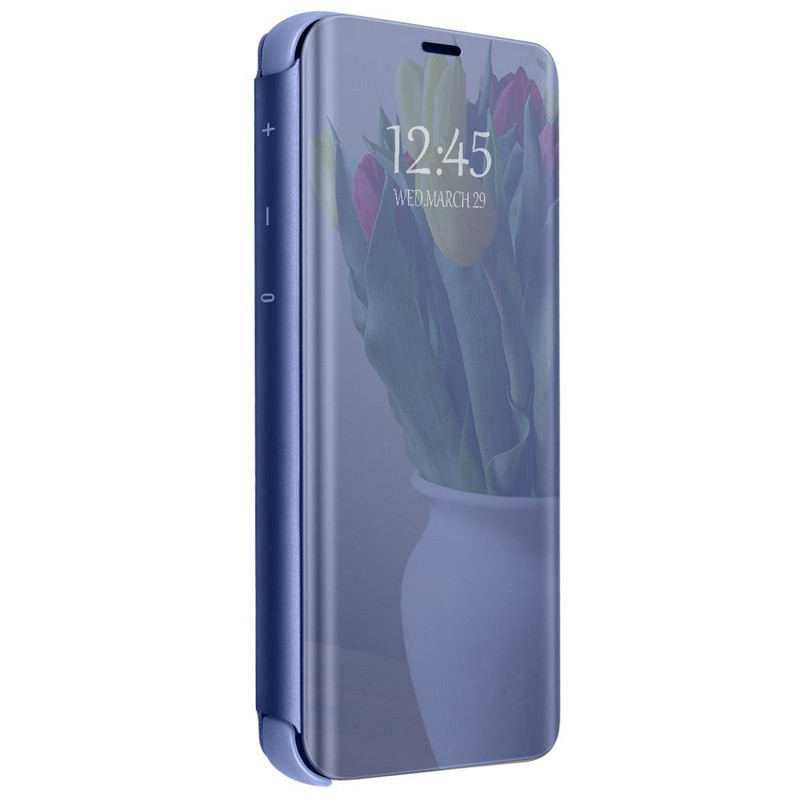 Flip Mirror θήκη για Xiaomi Redmi Σημείωση 4 τηλέφωνο σε μπλε χρώμα