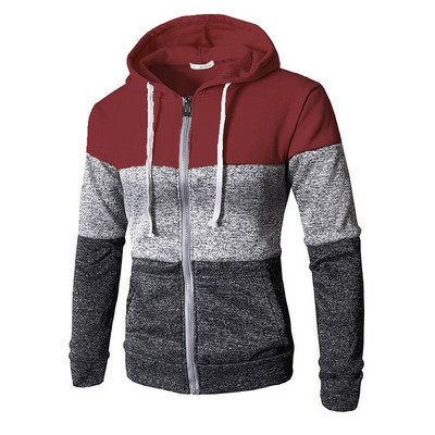 Νέο μοντέλο μοντέρνο ανδρικό φούτερ με φερμουάρ και κουκούλα σε διάφορα χρώματα