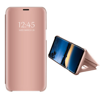 Огледален калъф модел Flip за телефон Xiaomi Redmi Note 4 в розов цвят