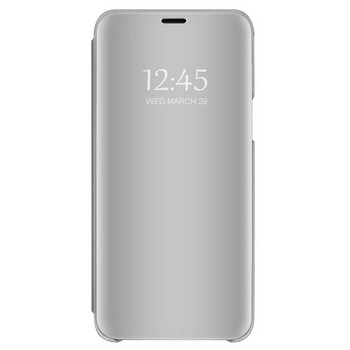 Θήκη Flip Mirror για το τηλέφωνο Xiaomi Redmi Σημείωση 4 με γκρι χρώμα