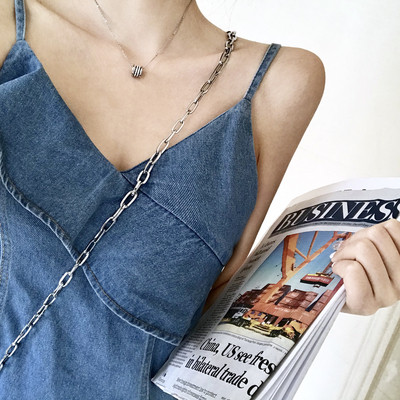 Γυναικείο φόρεμα από denim με λεπτούς ιμάντες