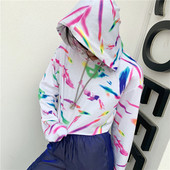 Casual γυναικείο φούτερ σε λευκό χρώμα  με κουκούλα