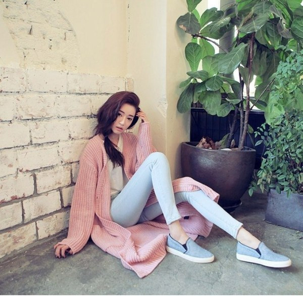 Vesta casual dama - model lung in negru, roz si alb