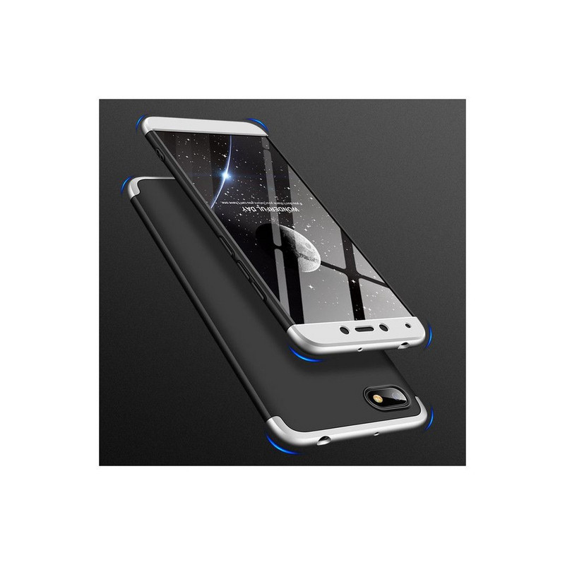 Védőtok típusú védő Xiaomi Redmi 6A, fekete / ezüst