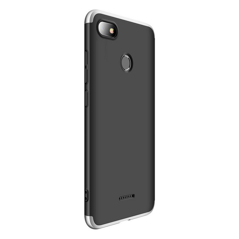 Védőtok típusú védő Xiaomi Redmi 6A, fekete / ezüst