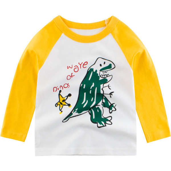 Καθημερινή παιδική  μπλούζα  για αγόρια με εφαρμογή και O-λαιμό