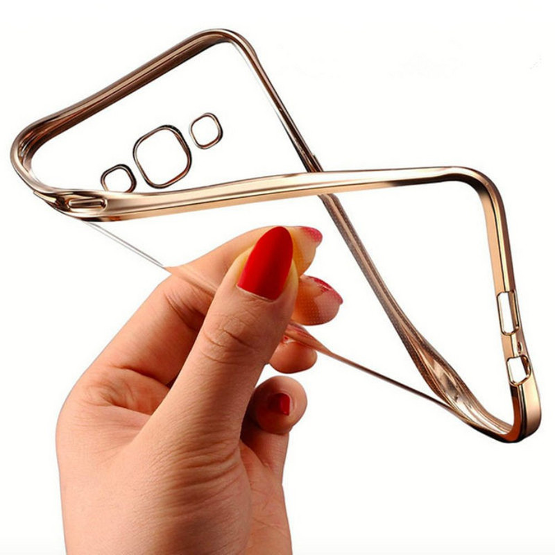 Ütésálló szilikon tok Samsung galaxy J3-hoz - arany színben