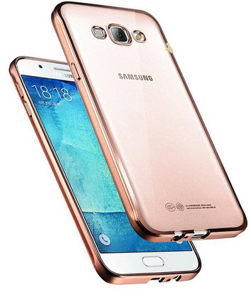 Θήκη σιλικόνης για κραδασμούς Samsung Galaxy J3 - σε ροζ χρώμα